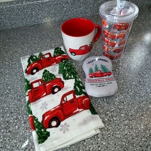 Christmas Red Truck Kitchen Lot
